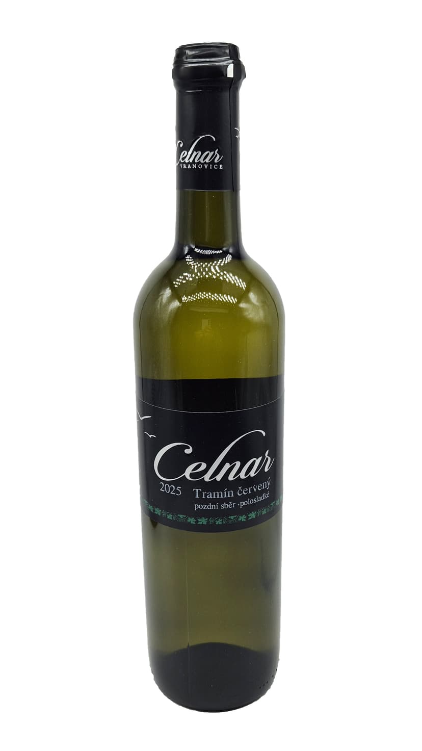 Vinařství Celnar - Tramín červený 1 2025 pozdní sběr polosladké